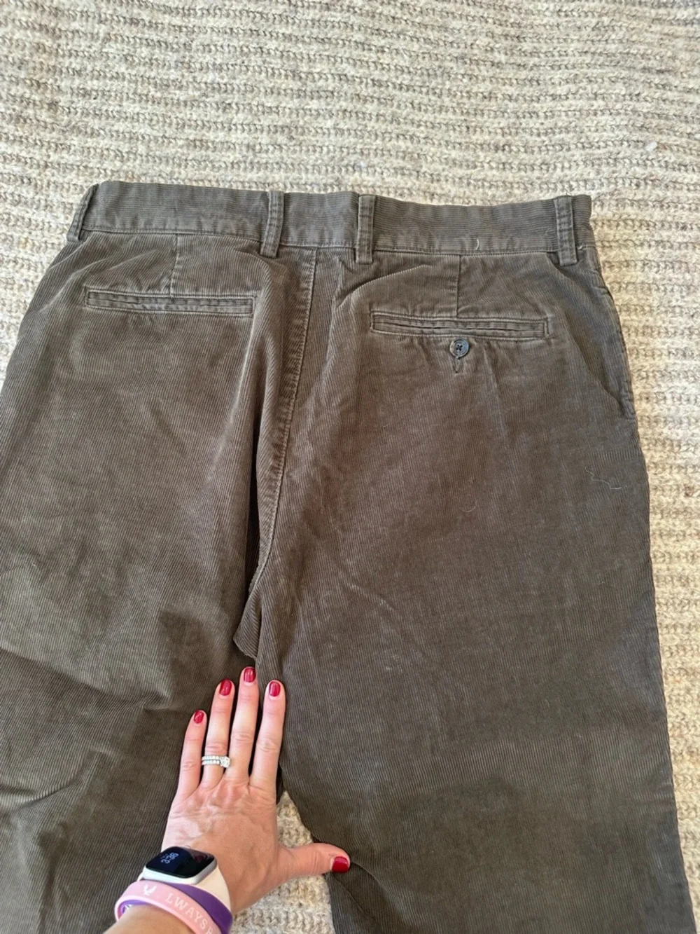 J. Crew Dark Brown Corduroy Straight-Leg Pants